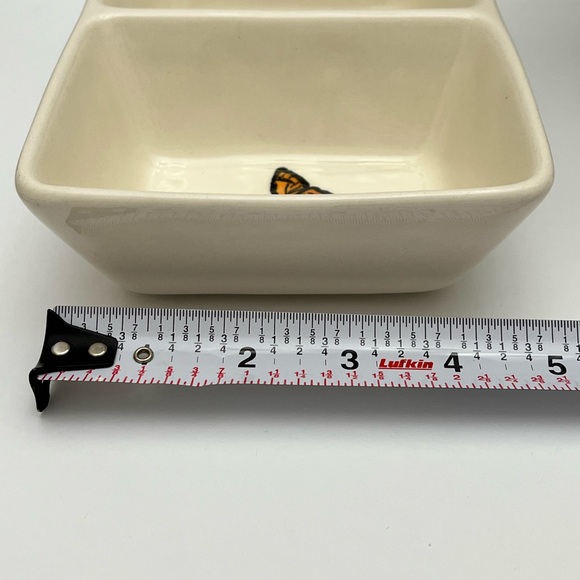 RAE DUNN ceramic tray with Butterflies - Picture 6 of 6